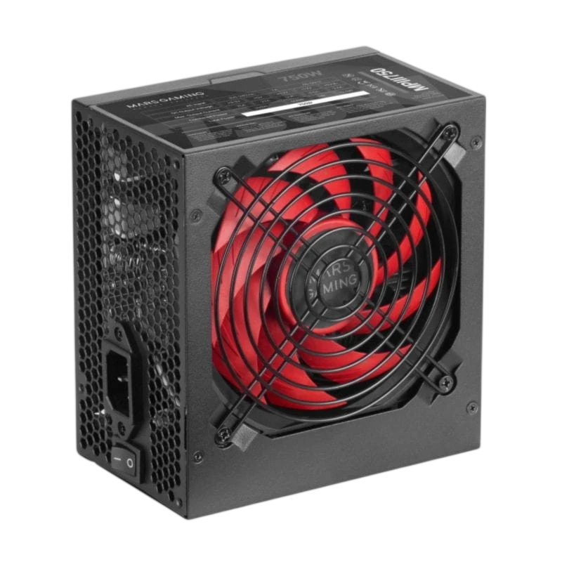 Mars Gaming MPIII750 750W Negro/Rojo - Fuente de alimentación
