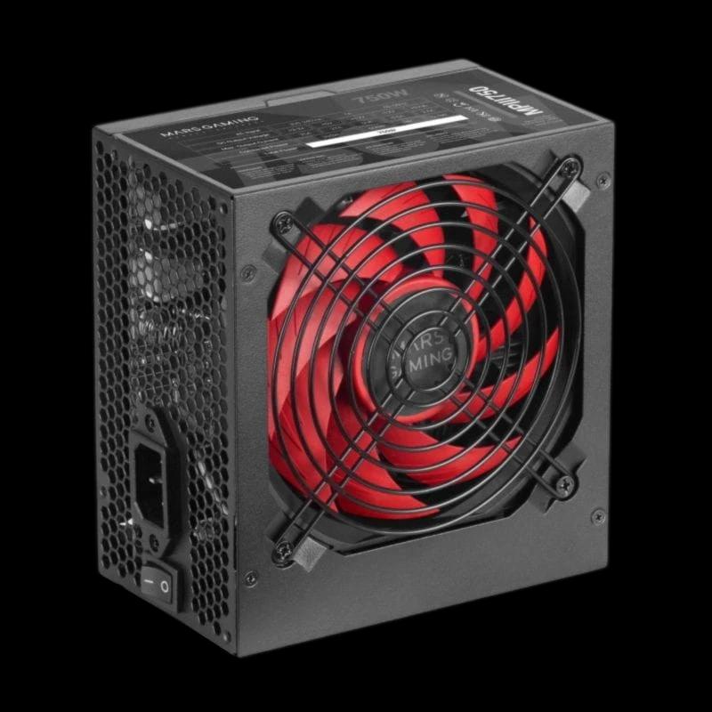Mars Gaming MPIII750 750W Negro/Rojo - Fuente de alimentación