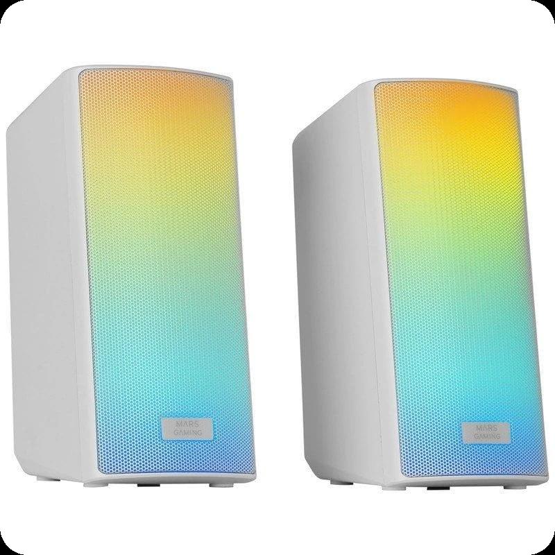 Mars Gaming MSRGB2 Blanco - Altavoces PC