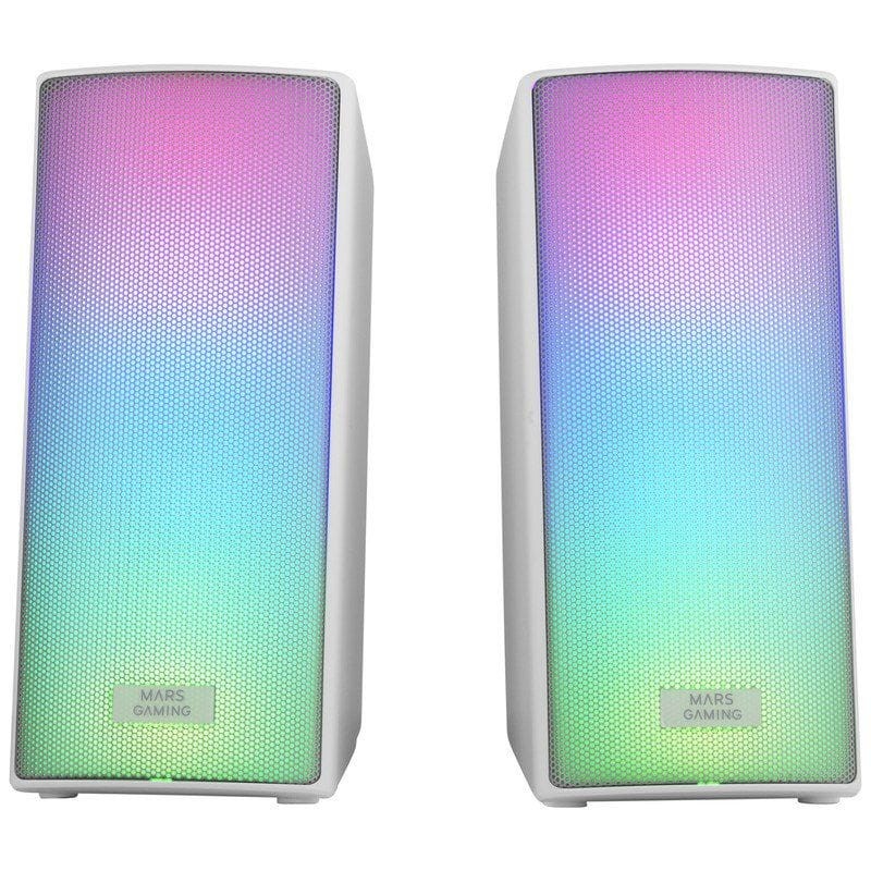 Mars Gaming MSRGB2 Blanco - Altavoces PC imagen frontal