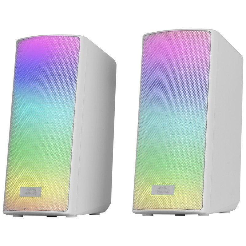 Mars Gaming MSRGB2 Blanco - Altavoces PC imagen lateral