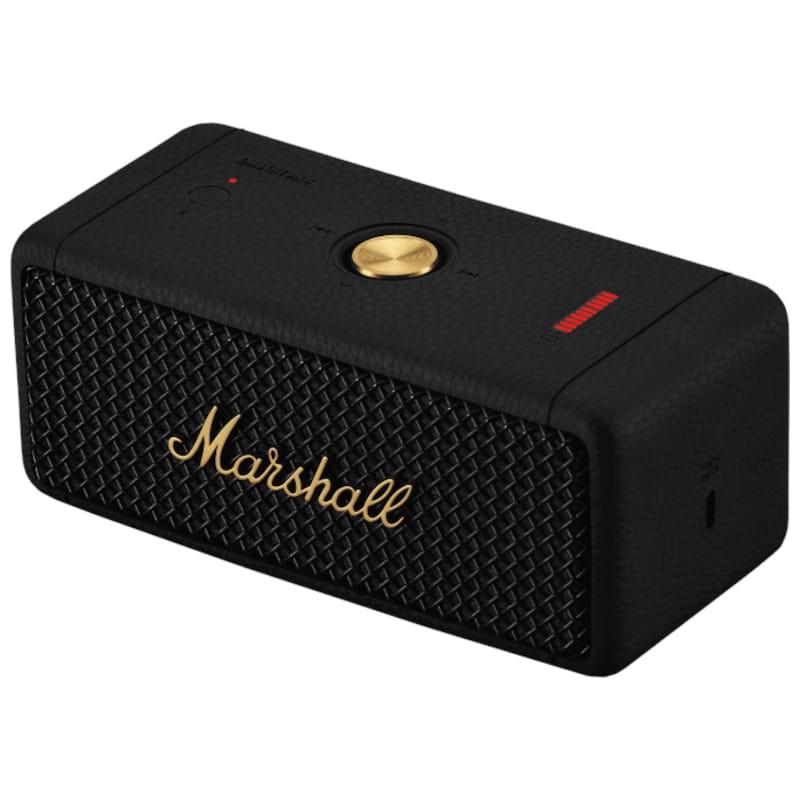 Altavoz Bluetooth Marshall Emberton II Negro vista frontal izquierda