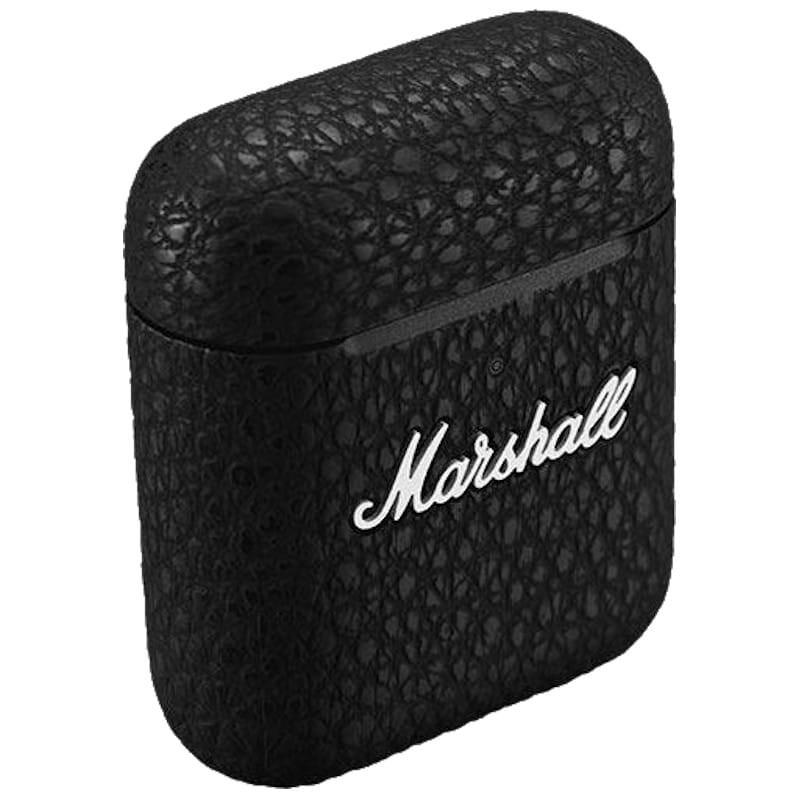 Marshall Minor III Preto - Estojo de carregamento fechado para fones de ouvido Bluetooth