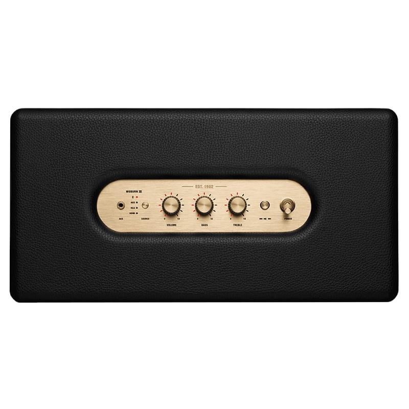 Marshall Woburn III Altavoz Bluetooth Negro vista superior detalle botonera