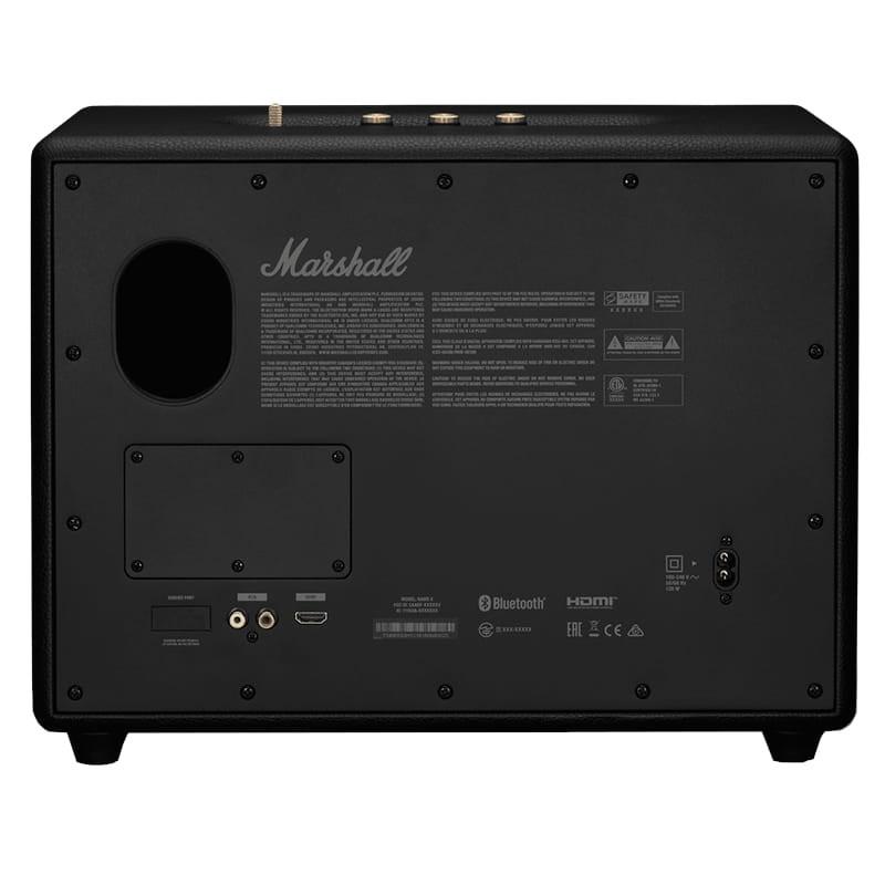 Marshall Woburn III Altavoz Bluetooth Negro vista trasera detalle conexiones