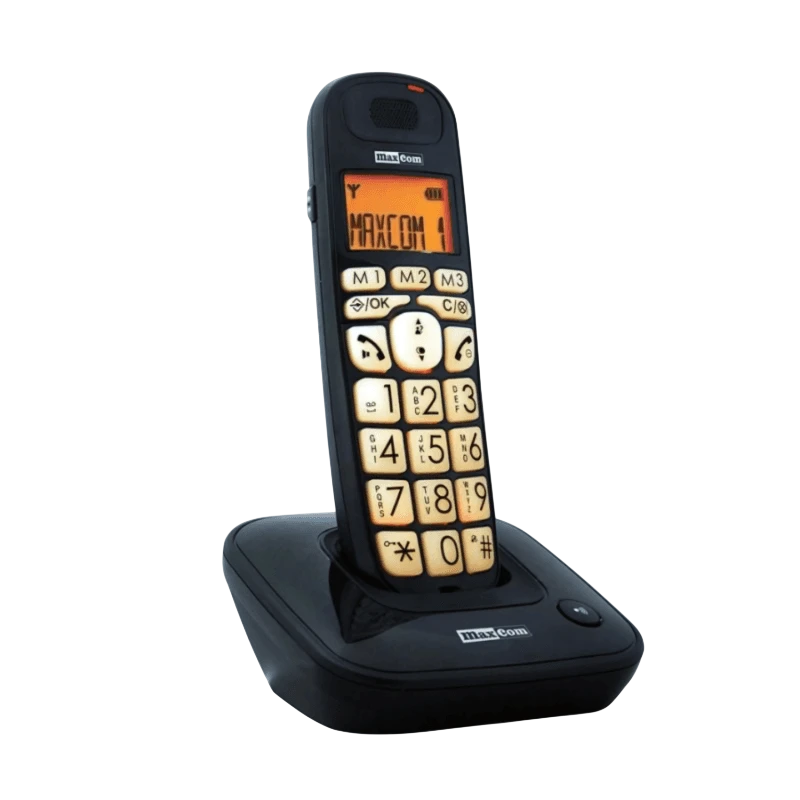 MaxCom MC6800 DECT Negro - Teléfono inalámbrico