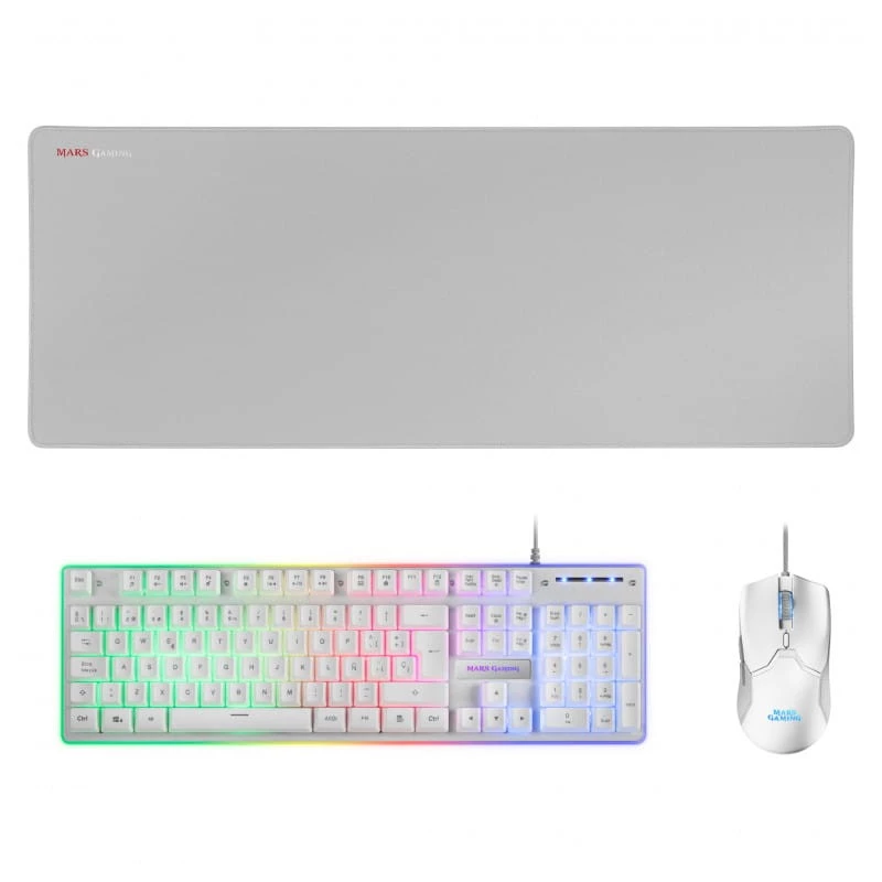 Kit de Teclado y Ratón Mars Gaming MCPXWES Blanco