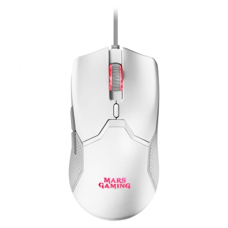 Mars Gaming Keyboard and Mouse Kit MCPXWES Vue de la souris illuminée rouge blanche