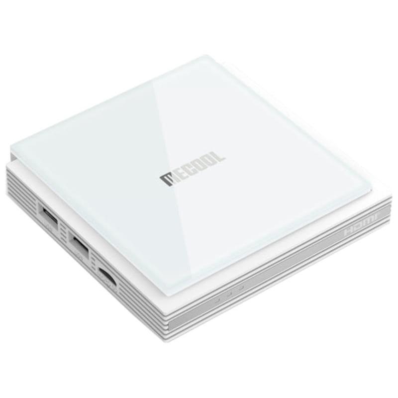 Mecool KM2 Plus Deluxe 4GB/32GB Certificado Netflix Android 11 Blanco - Android TV vista derecha