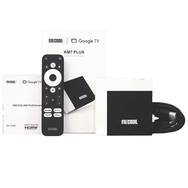 Mecool KM7 Plus S905Y4 2GB/16GB Certificado Netflix 4K Google TV Android 11 - Android TV - Caja