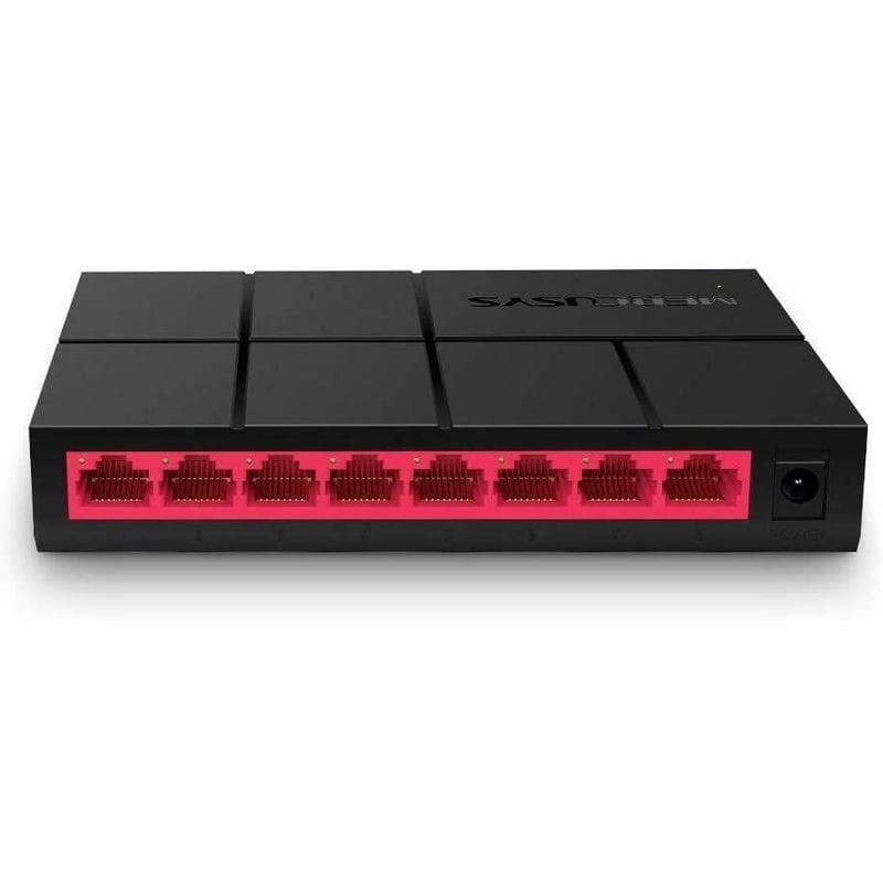 Frontal de Mercusys MS108G 8 Puertos Gigabit Negro - Switch