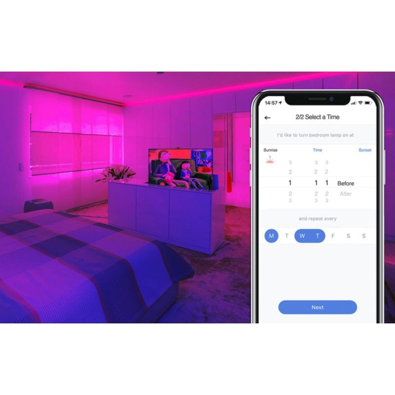 Tira LED Meross MSL320 (5 metros) compatible con la APP Meross, Apple Home y asistentes de voz