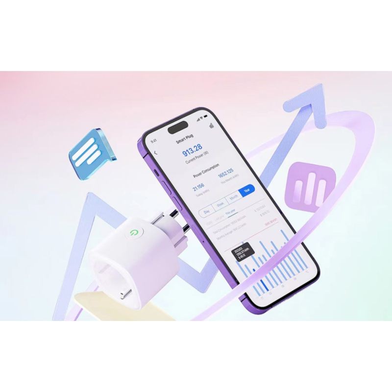 Enchufe inteligente MEROSS MSS315MA-EU compatible con WEP (64/128 bit) y WPA (PSK/WPA2-PSK/WPA3-PSK)