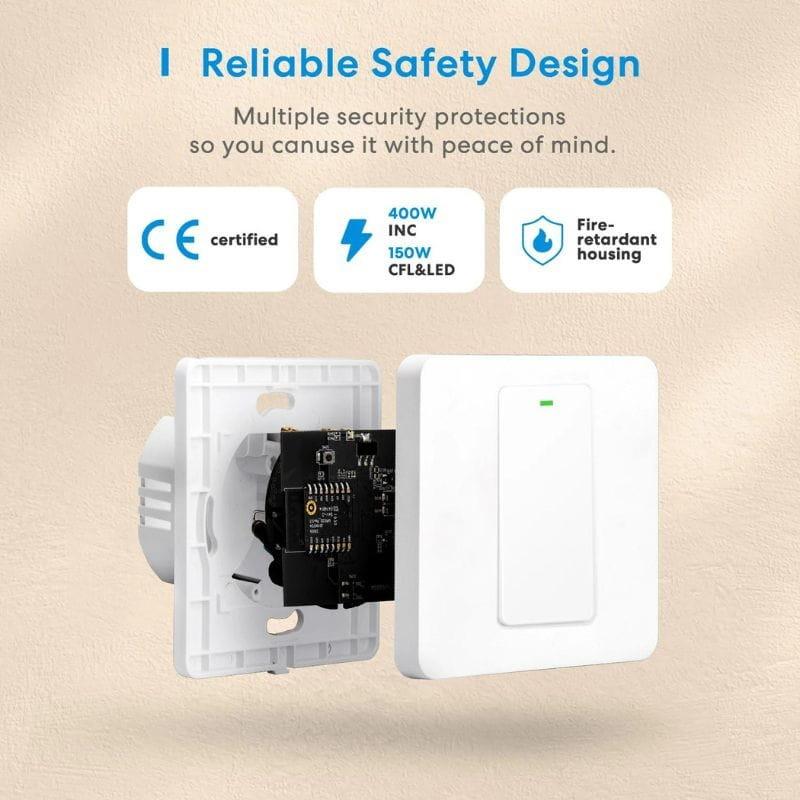 Meross MSS510X 1 Canal HomeKit Blanco - Interruptor Inteligente cerfificaciones
