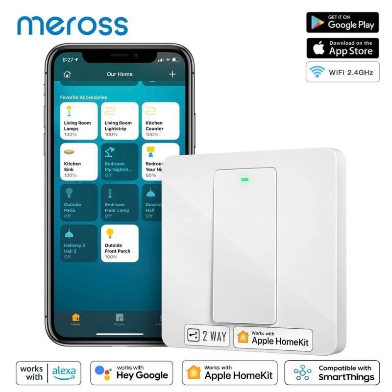 Meross MSS550X - Interruptor inteligente - Dos canales imagen app