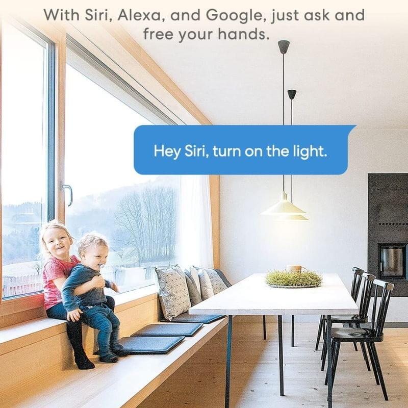 Meross MSS810HK-UN Blanco - Interruptor de pared Inteligente compatible con asistentes de voz