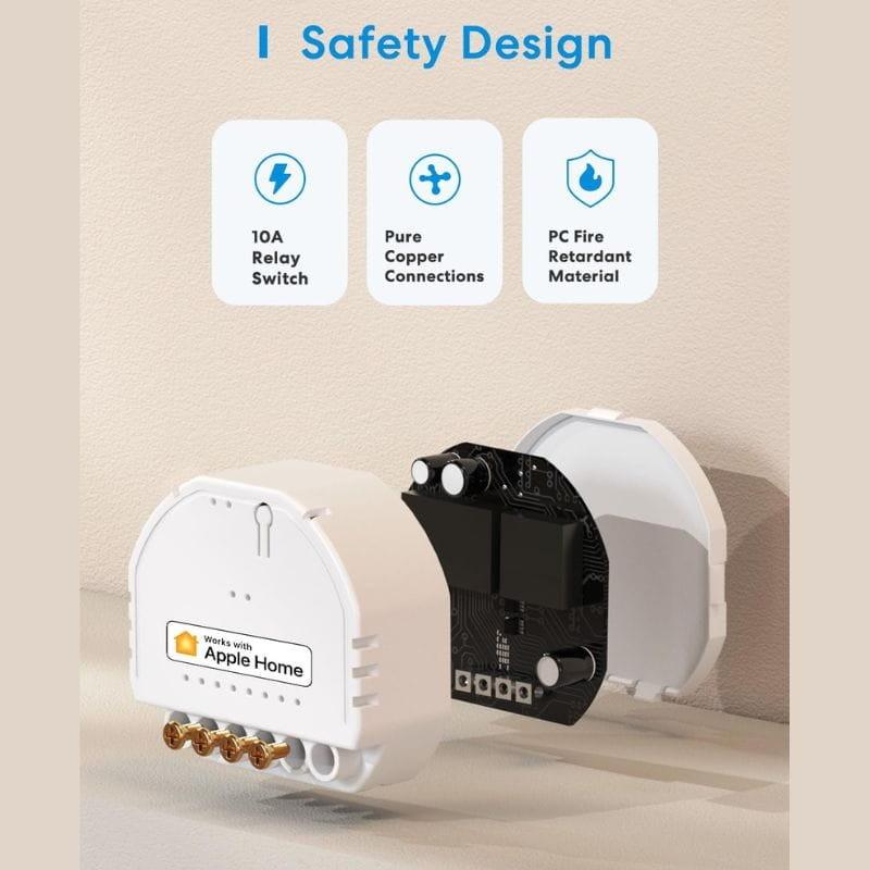 Meross MSS810HK-UN Blanco - Interruptor de pared Inteligente seguridad