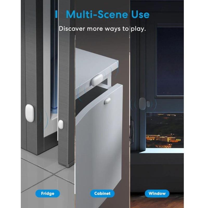 Meross MS200H HomeKit Blanco - Sensor de puertas y ventanas usado en armario, cajones, puertas y ventanas