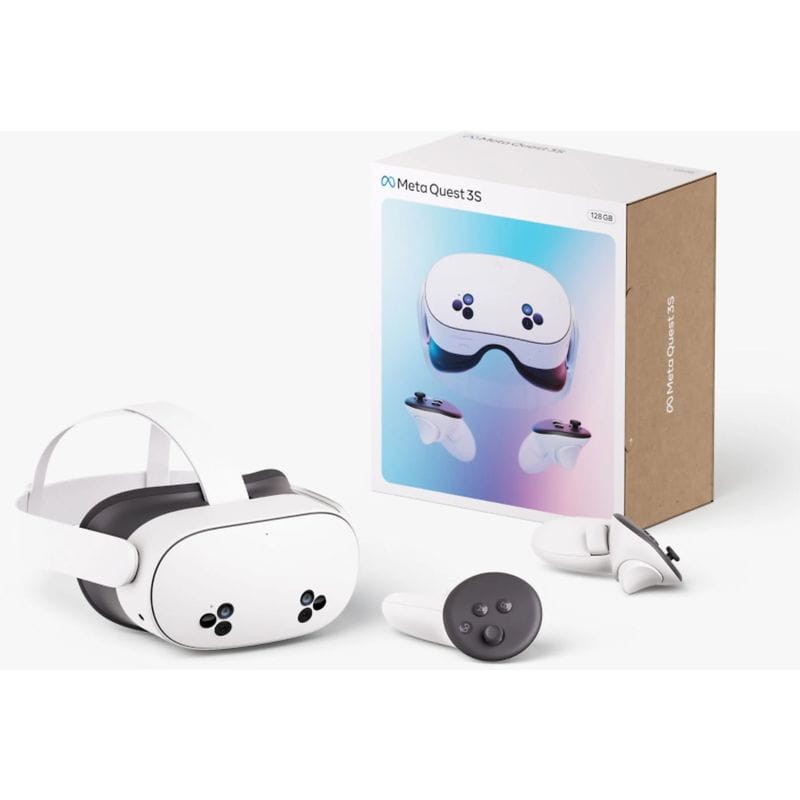 Caixa de Meta Quest 3S 256GB Branco - Óculos de Realidade Virtual