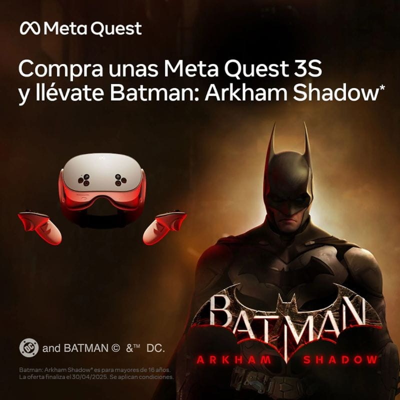 Batman de Meta Quest 3S 256GB Branco - Óculos de Realidade Virtual
