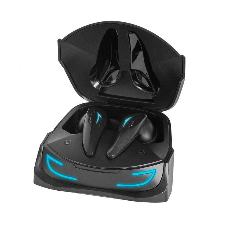 Mars Gaming MHI-ULTRA Bluetooth Preto - Auricular Bluetooth com imagem azul iluminada