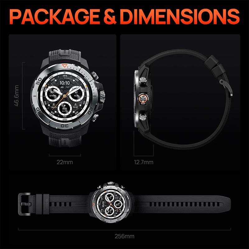 Mibro GS Explorer Blanc - dimensions