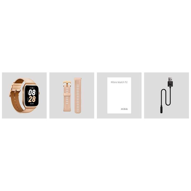 contenido del embalaje del Reloj inteligente Mibro T2 Dorado