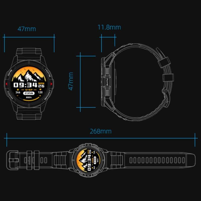 dimensiones del Reloj inteligente Mibro Watch GS Active Blanco