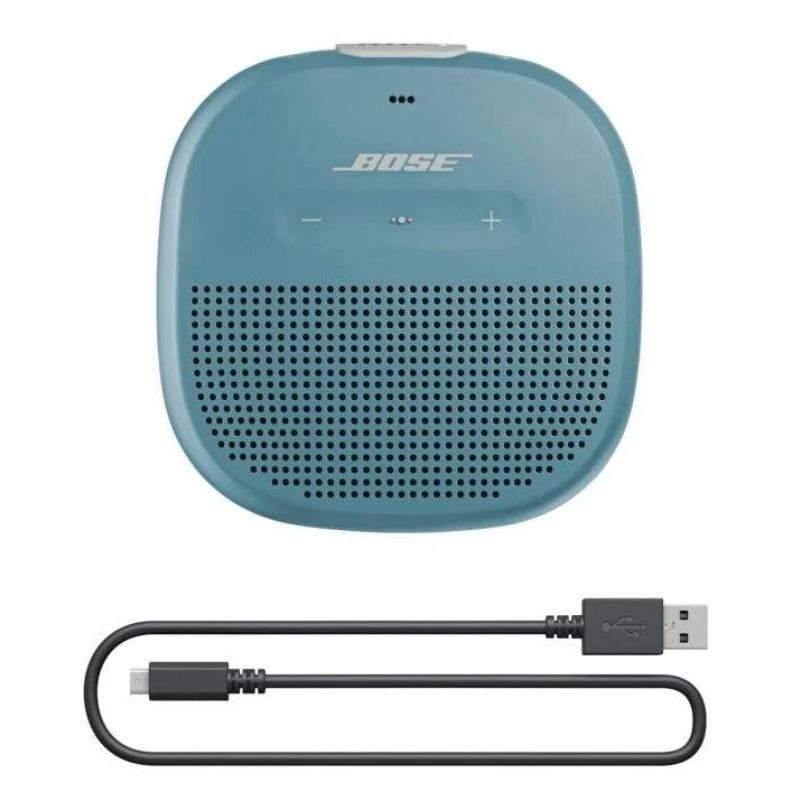 Bose SoundLink Micro Azul - Altavoz Bluetooth imagen con el cable