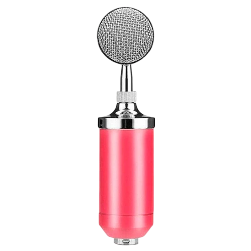 Micrófono Condensador BM-8000 Streaming/Estudio Rosa