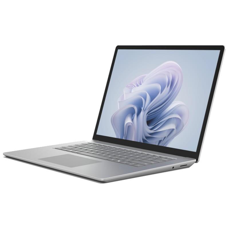 Microsoft Surface Laptop 6 Intel Core Ultra 7 165H/16GB/256GB/W11 Pro Platinum - Vue avant de l'ordinateur portable 15