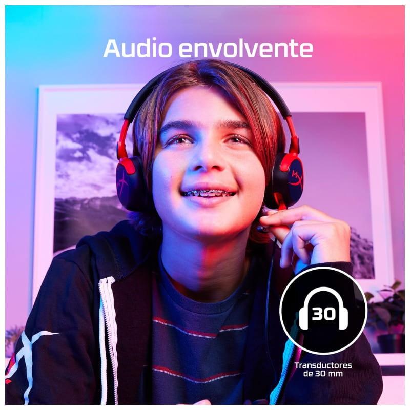 Casque HyperX Cloud Mini : Transducteurs 30 mm - Multiplateforme - Microphone rétractable Son Surround