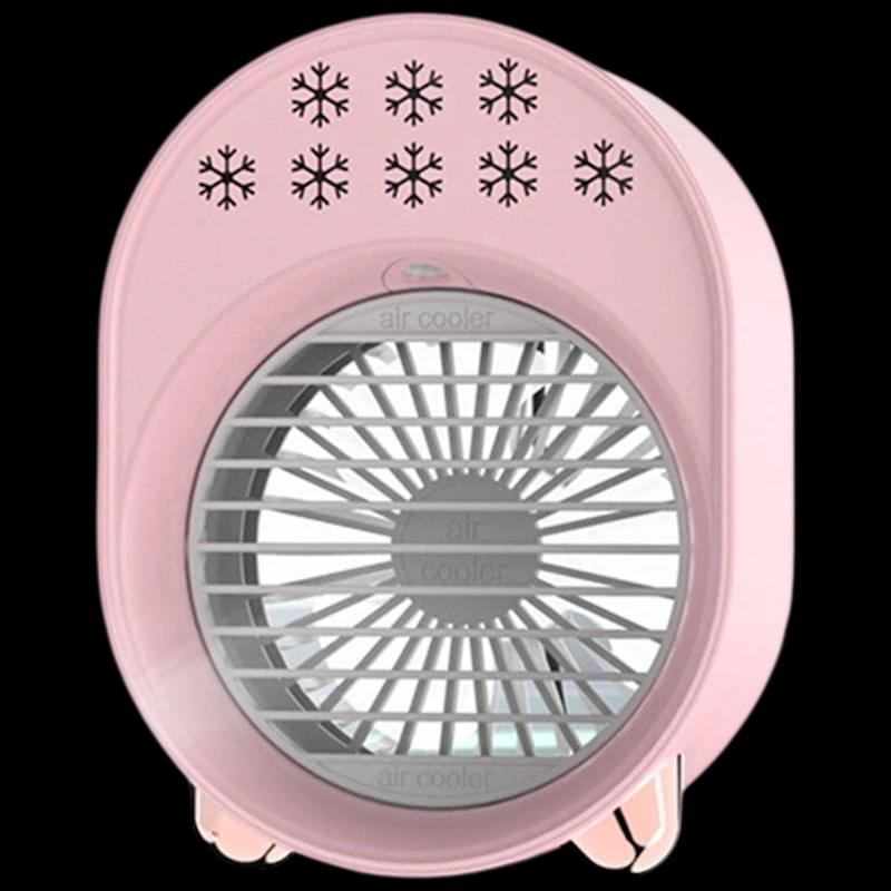 Mini Ventoinha de Ar Condicionado Portátil A-208 Rosa