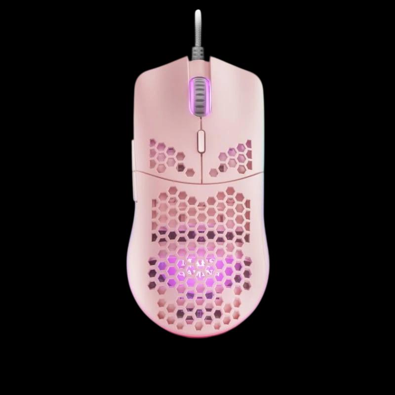 Mars Gaming MMAX RGB 12400 DPI Rosa - Rato para jogos