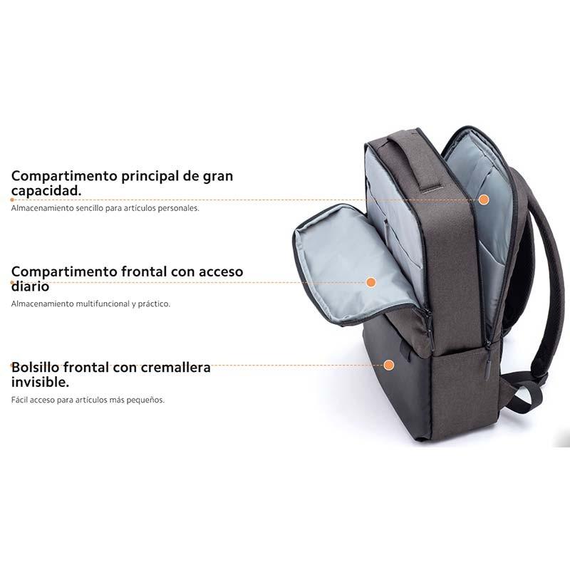 compartiments du Sac à dos imperméable Xiaomi Commuter Backpack Gris Clair 21L