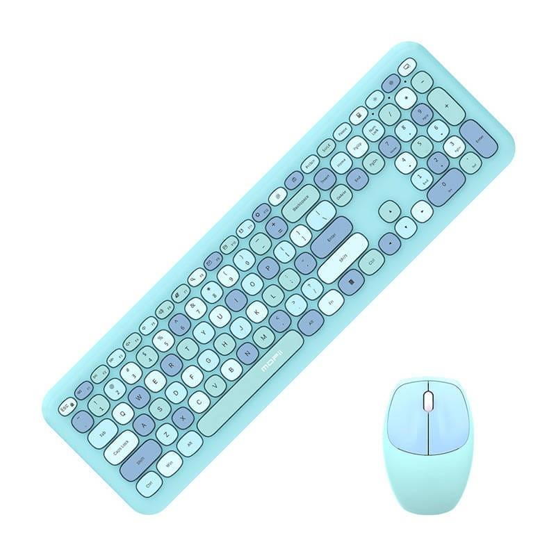 Ensemble clavier et souris MOFII 666 2.4G Bleu