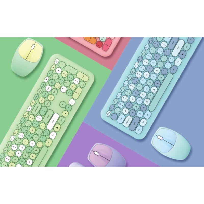 Ensemble MOFII 666 2.4G Bleu avec 112 touches arrondies