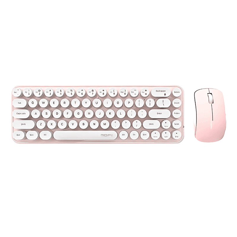 MOFII Bean 2.4G Blanco/Rosa - Kit teclado y ratón