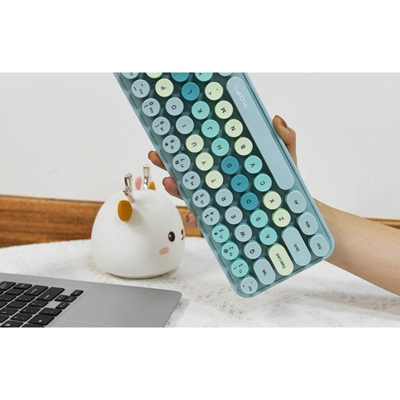 Teclado MOFII Bean 2.4G Verde, prático e fácil de levar para qualquer lugar