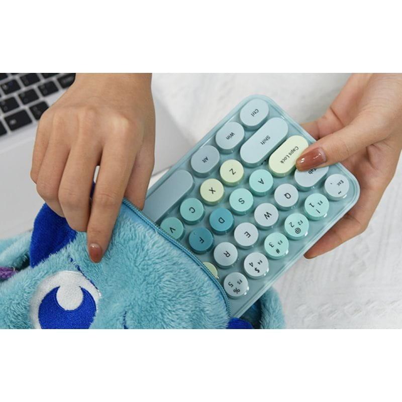 Teclado compacto MOFII Bean 2.4G Verde, fácil de transportar