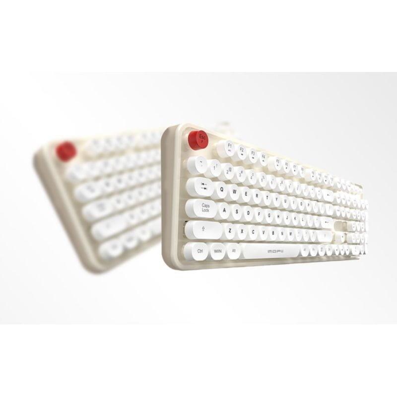 Vista múltiple del teclado MOFII Sweet 2.4G Blanco/Beige