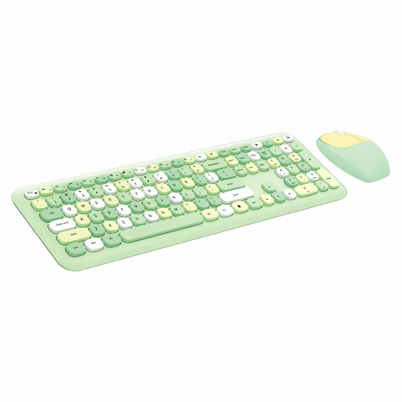 MOFII 666 2.4G Verde - Conjunto teclado e rato