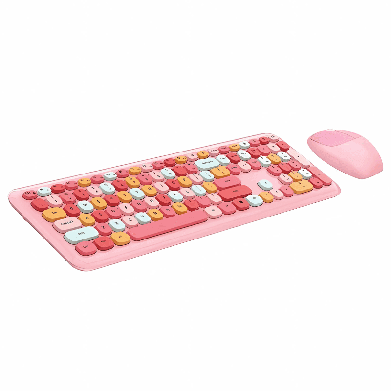 MOFII 666 2.4G Rose - Ensemble clavier et souris