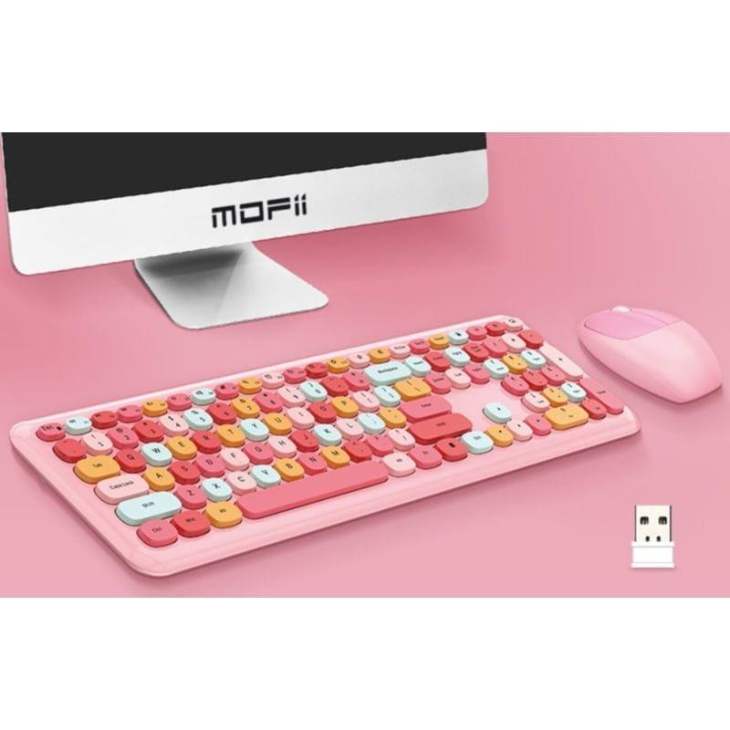 Set de clavier et raton MOFII 666 2.4G Rose