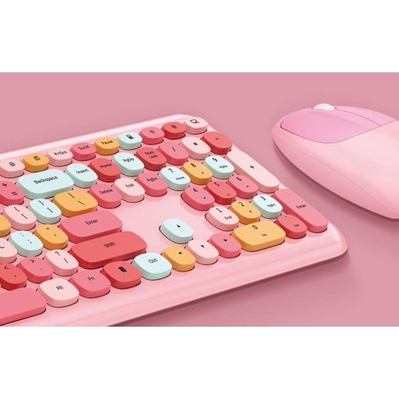 Détail du clavier MOFII 666 2.4G Rose