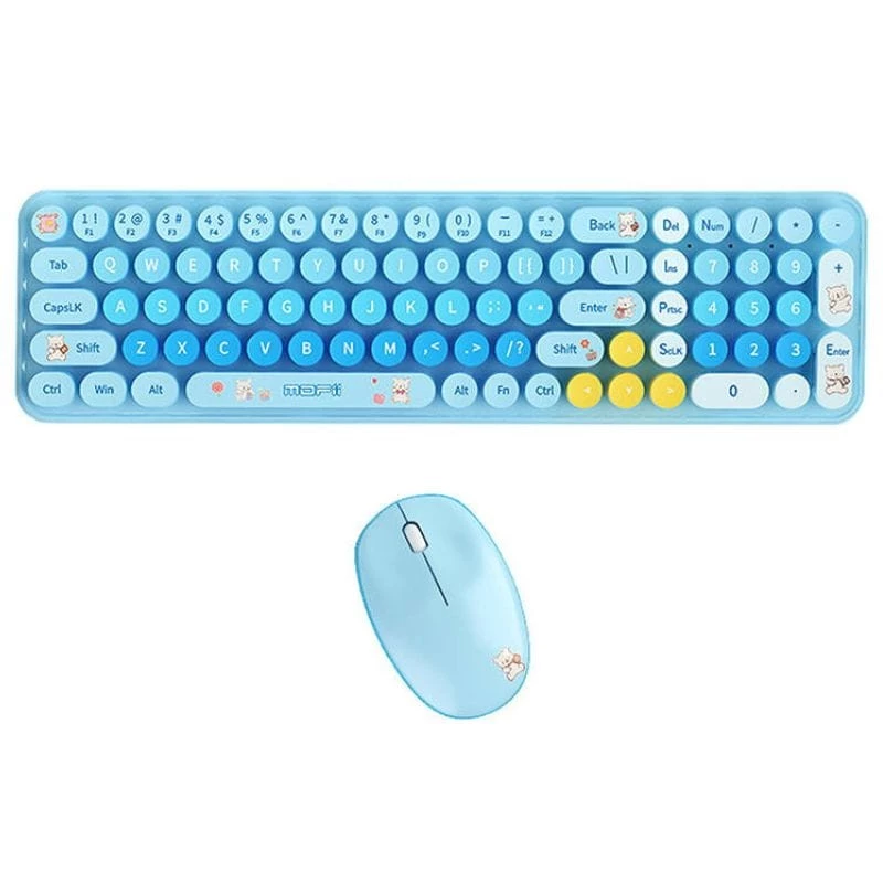 MOFI Baby Bear Azul - Kit de teclado e rato