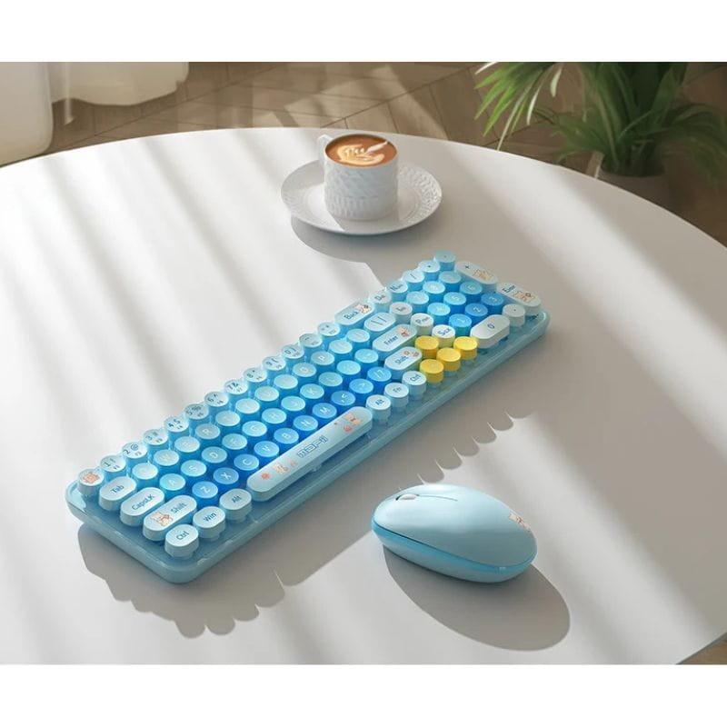 MOFI Baby Bear Azul - Kit teclado y mouse imagen real
