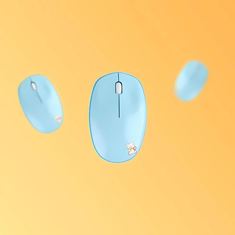 MOFI Baby Bear Azul - Kit teclado y mouse imagen del  ratón