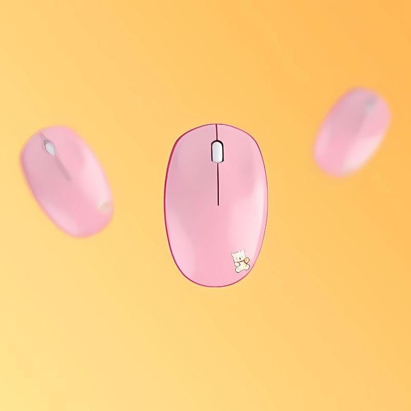 MOFI Baby Bear Rosa - Kit teclado y mouse imagen de tres ratones