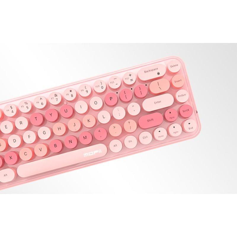 Détail du clavier à membrane MOFII Bean 2.4G Rose
